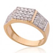 Beautifully Crafted Diamond Mens Ring with Certified Diamonds in 18k Yellow Gold - GR0050P